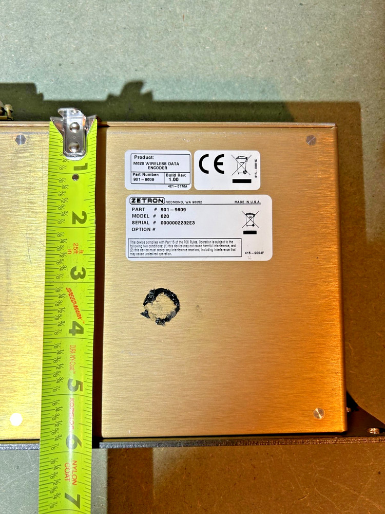 ZETRON MODEL 620 WIRELESS DATA ENCODER
