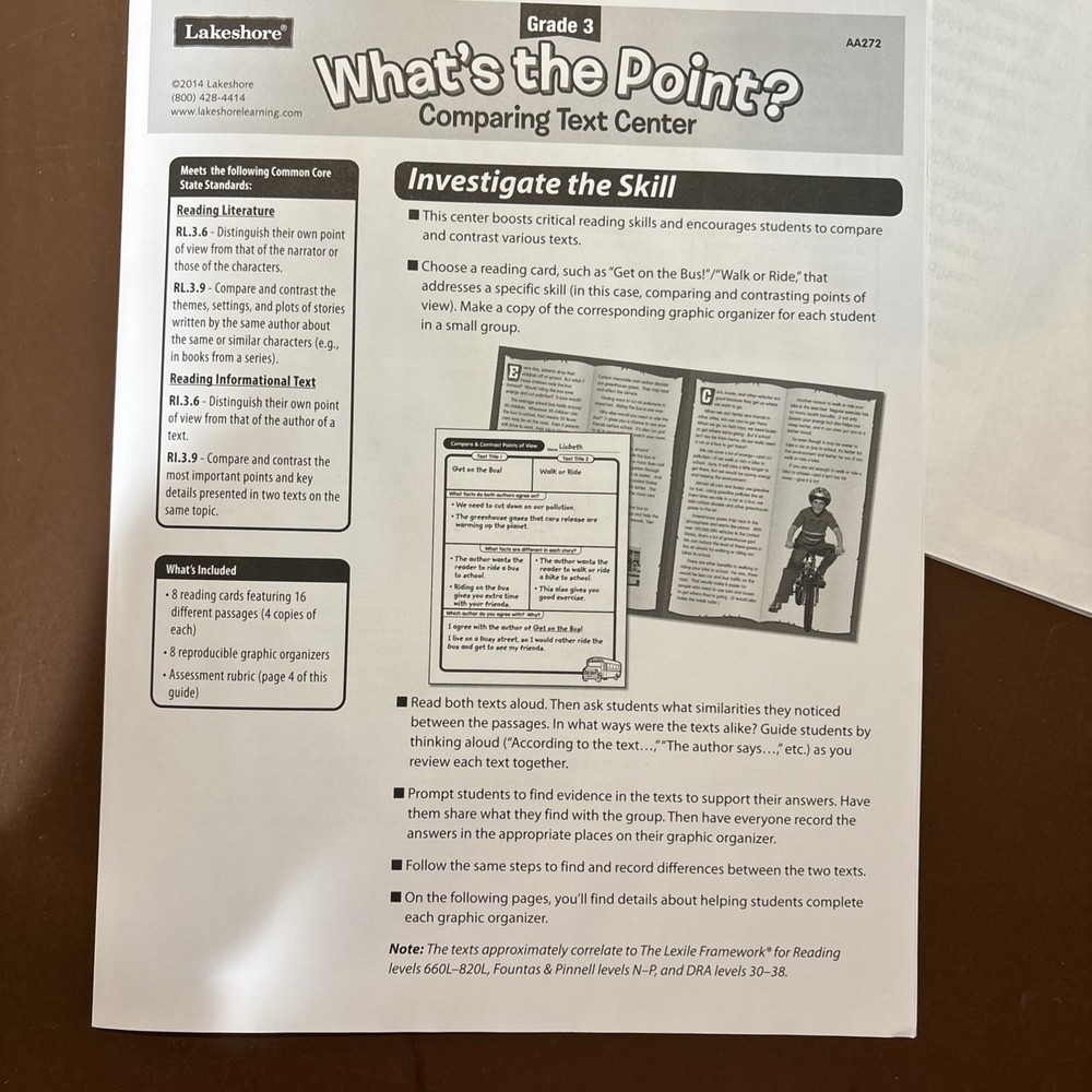 What’s The Point Comparing Text Center Grade Three