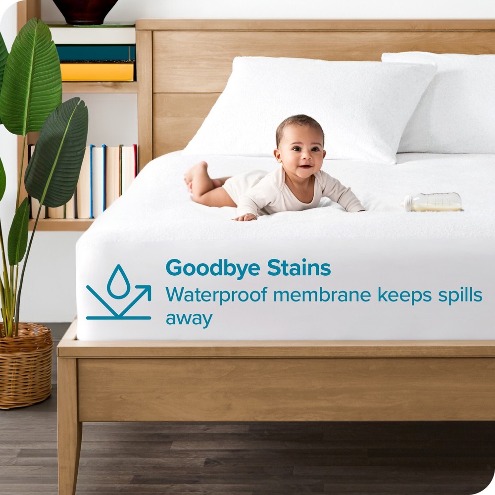 Waterproof Hypoallergenic Bed Bug Resistant Mattress Protector Cover