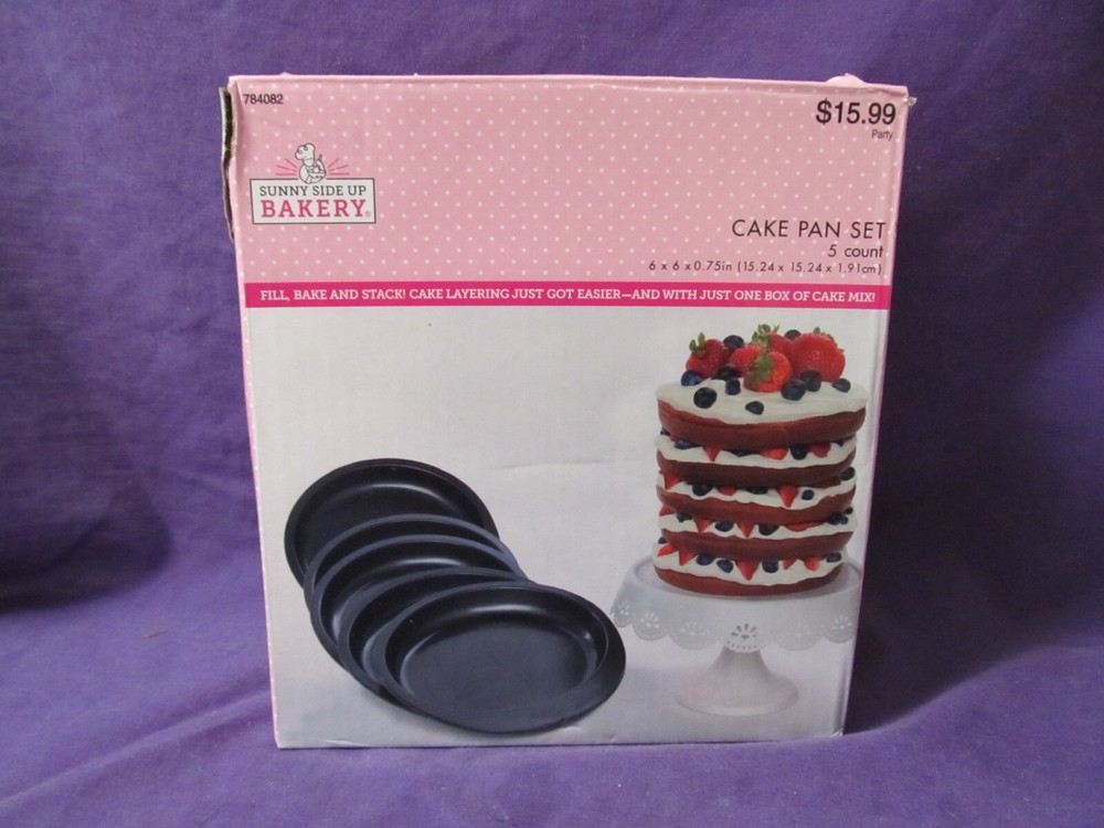 Rainbow Cake Pan Set 6x6 inch 5 pans for layers