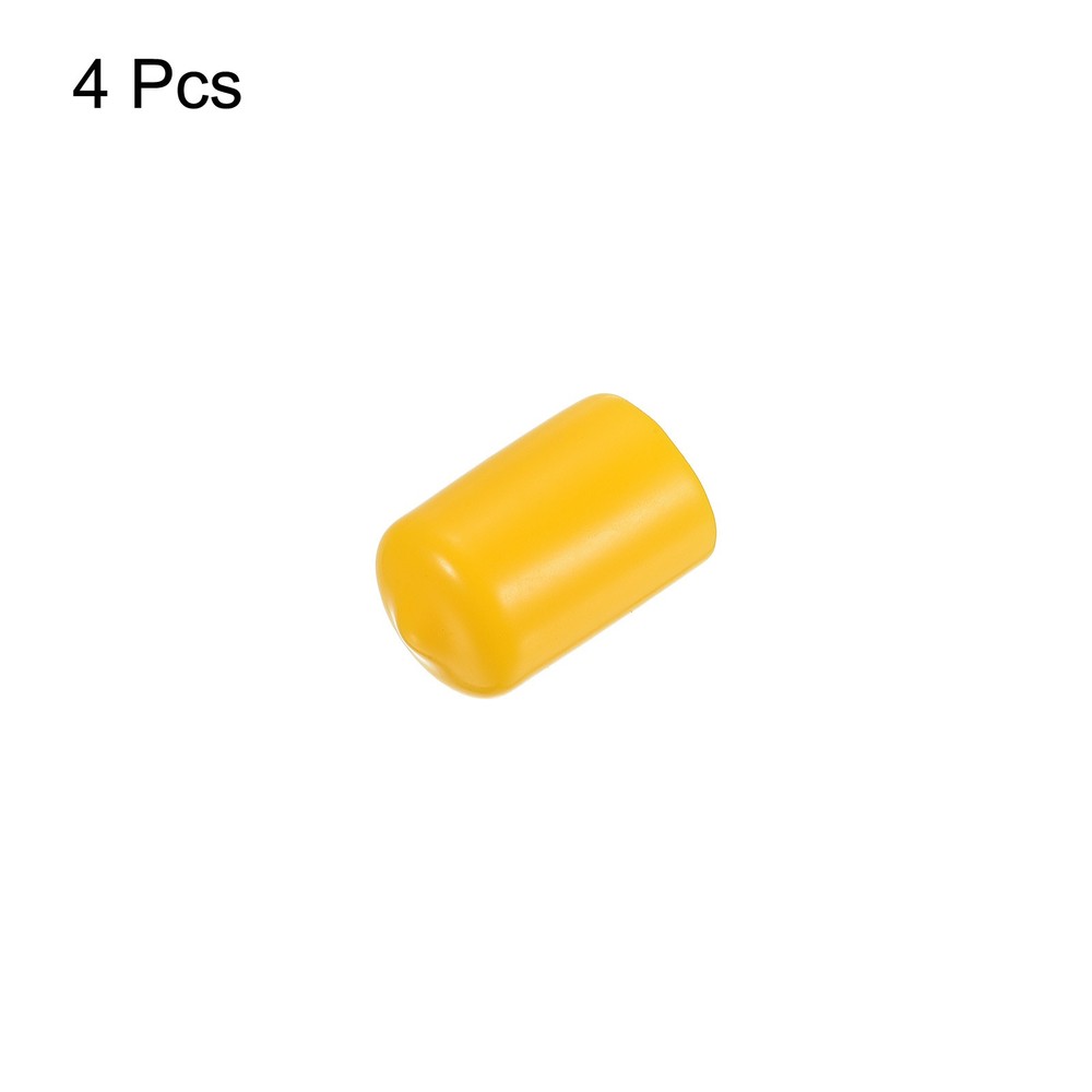 13mm billiard tip cover, 4pcs rubber billiard tool, yellow