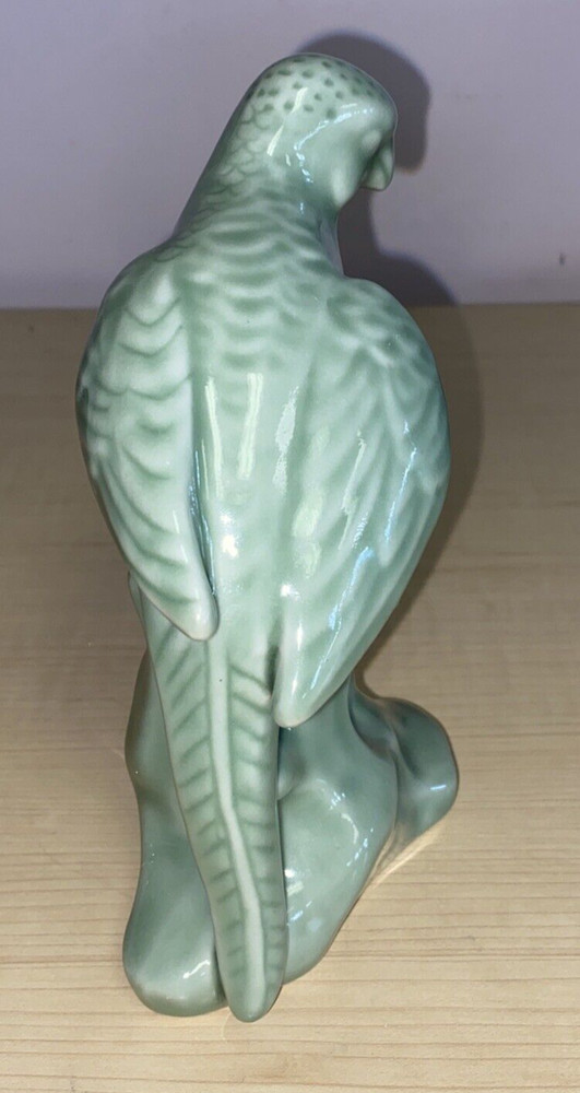 MCM Ceramic Parrot Green Figurine