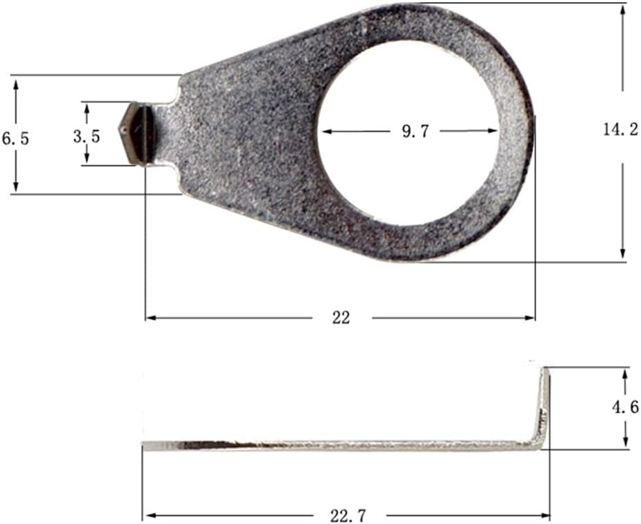 4 Pack 3/8" Guitar Knobs Pointer Indicator Plates Silver