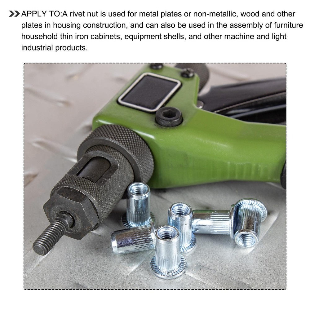 Rivet Nuts (1/4"-20) 40Pcs, Stainless Steel Threaded Insert Nuts