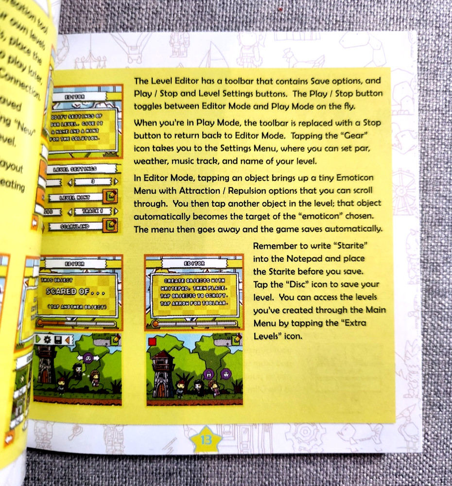 Scribblenauts Instruction Booklet - Manual Only - Nintendo DS