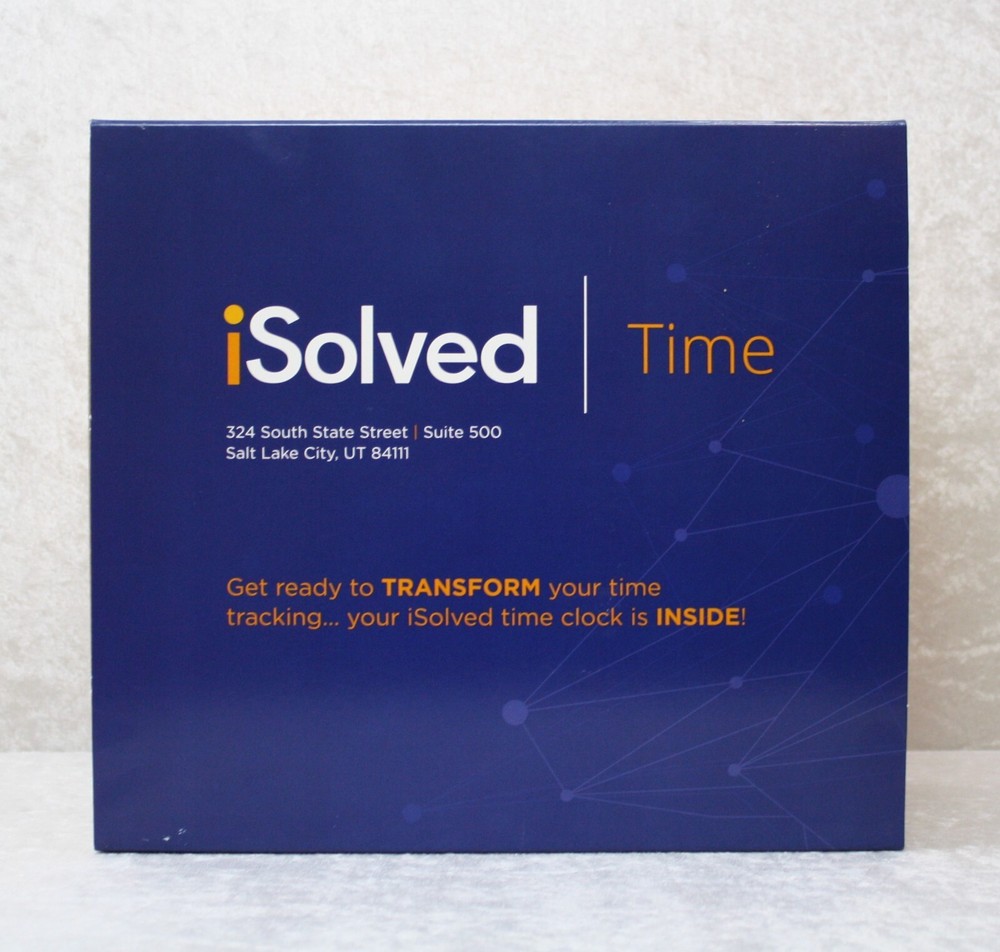 ISolved Time Clock with Biometric Reader Employee Attendance Machine New Open Bx