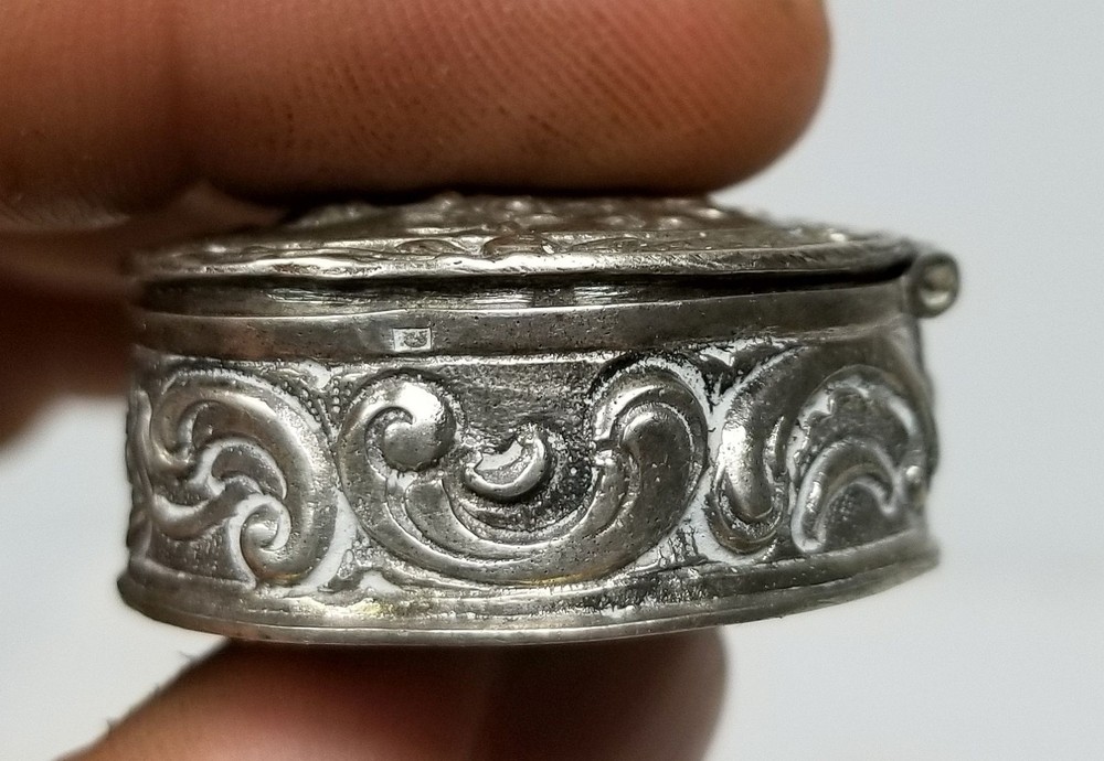 Antique Austrian German Hallmarked 830 Silver Pill Box Snuff