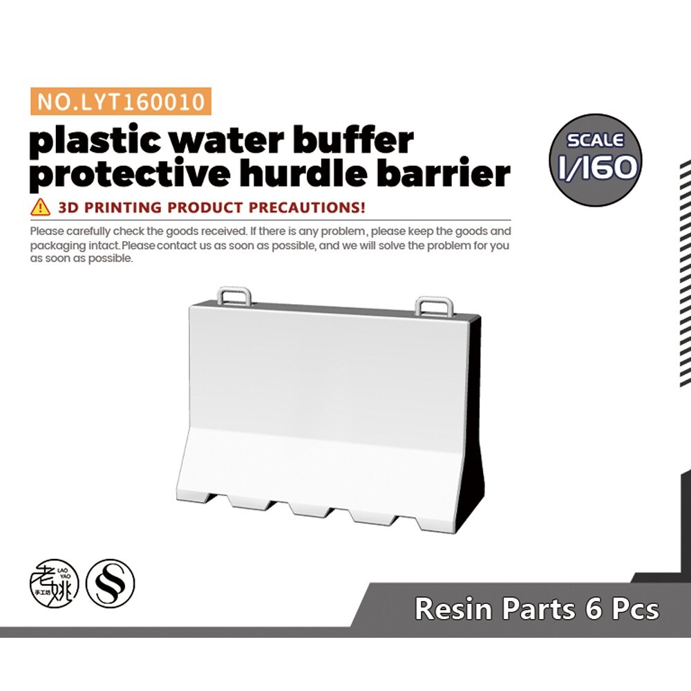 1/160 N Scale Plastic Water Buffer Protective Hurdle Barrier 6pcs