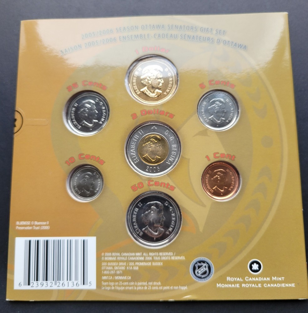 *** 2005 - 2006 OTTAWA SENATORS *** SEALED COINS SET ***