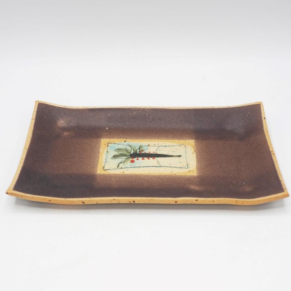 Handmade Stoneware Pottery Serving Plate Tray Platter