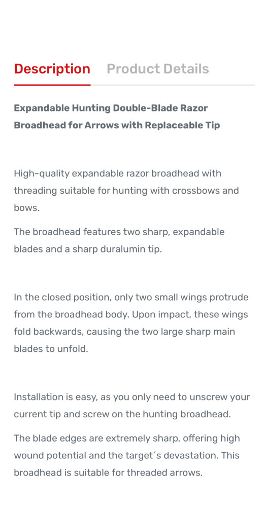Hunting Broadhead Valiant Hypodermic Axe I