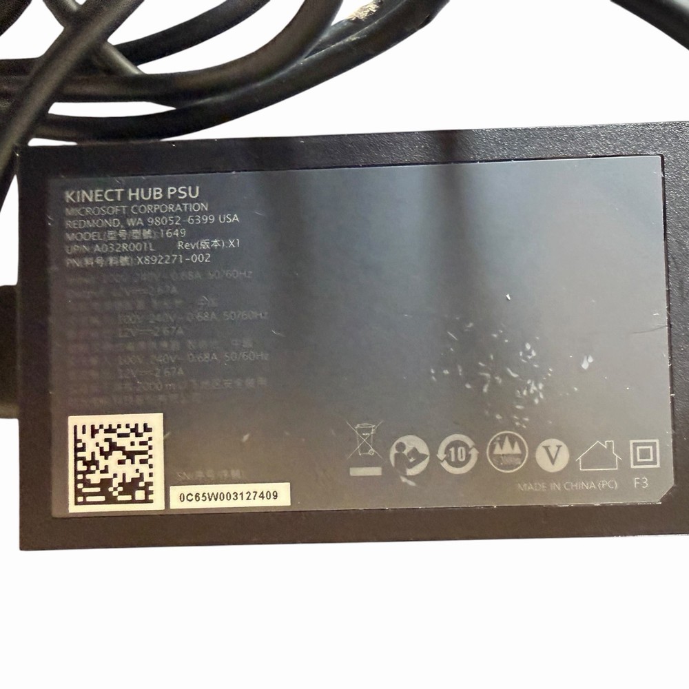 Xbox One Kinect Sensor w/ USB Power Adapter for Windows & Xbox One S/X – Tested