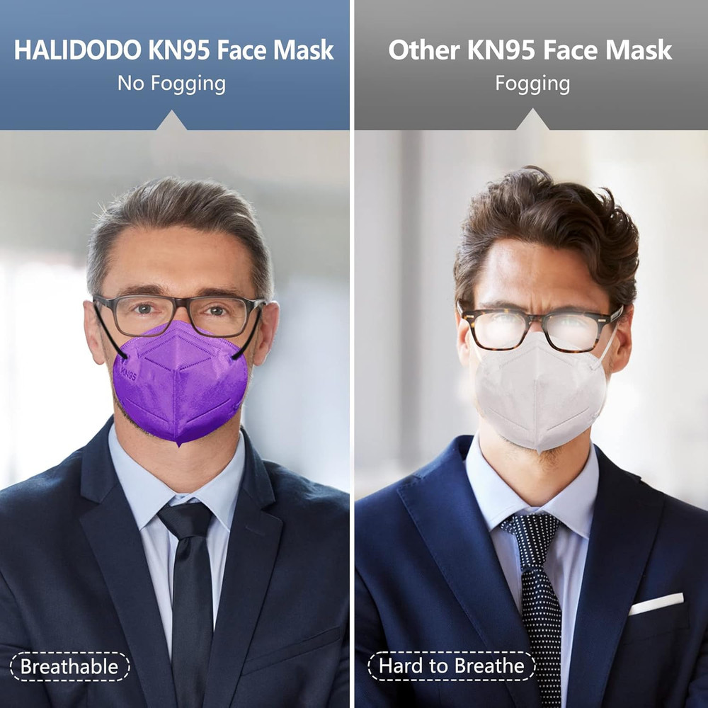 Face Mask 50 Pack Breathable 5-Layer Filter Efficiency≥95%