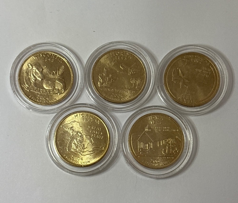 24kt. Gold Plated State Quarters 2005 set.
