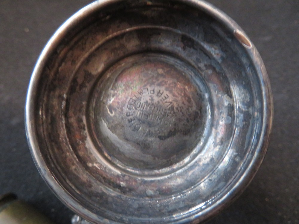 Vintage Grenadier silverplate Cup Mug Rabbit Handle