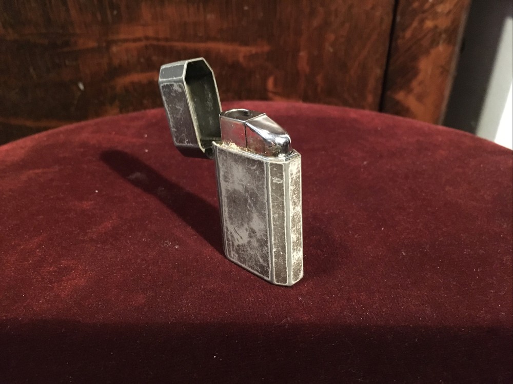 Vintage Ronson Jet Lite Butane Lighter Refillable Silver Tone