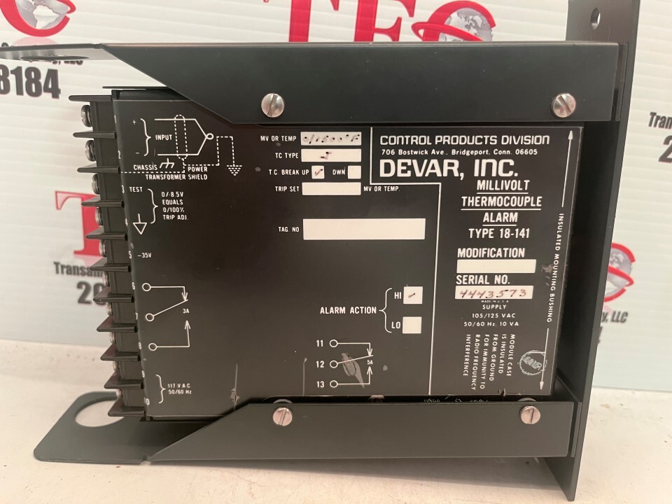 Devar Inc. 18-141 Millivolt Thermocouple Alarm
