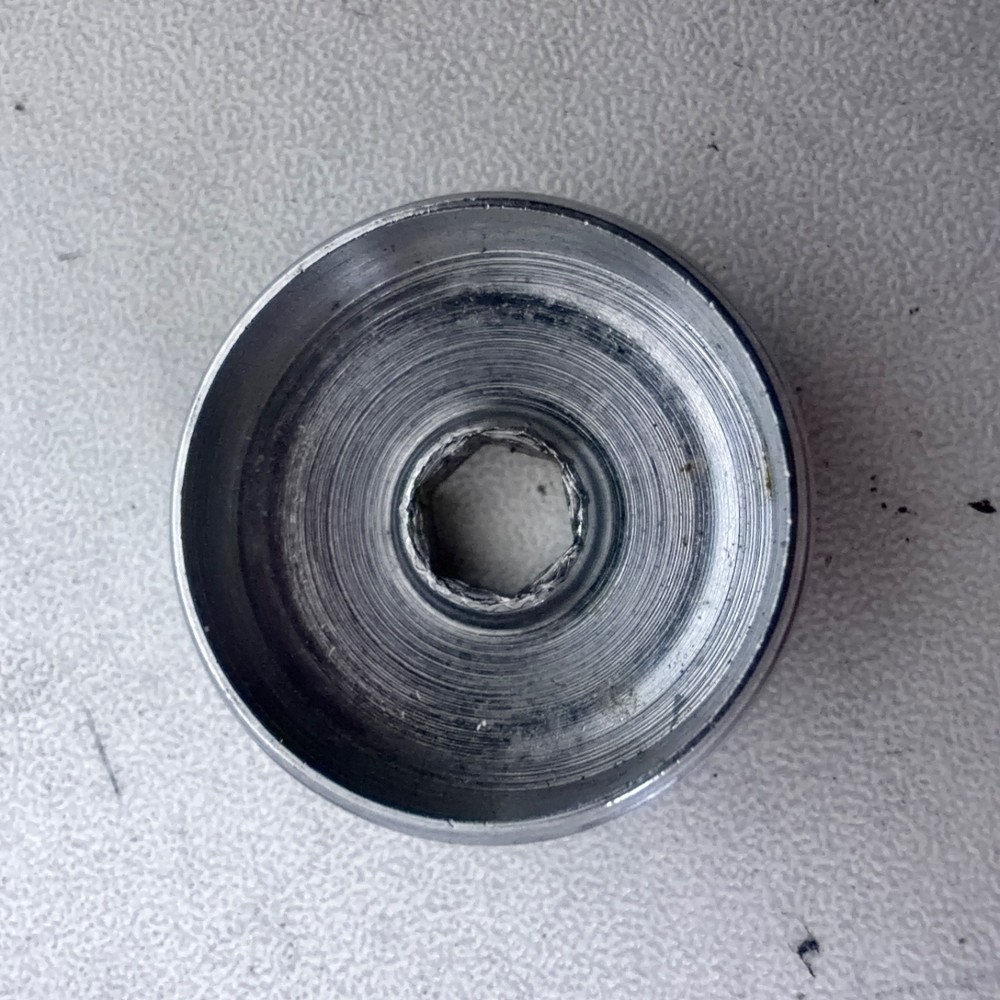 Campagnolo Engraved Threaded Metal Crank Arm Dust Cap Silver