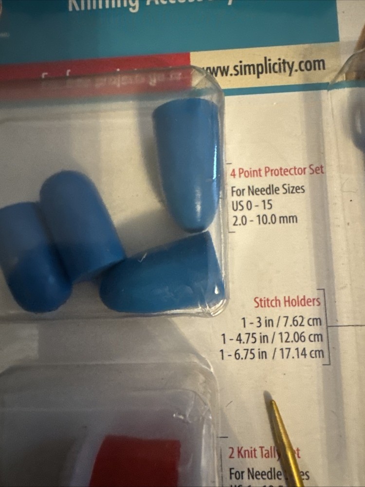 Knitting Accessory SET Stitch Holders Stitch Counter Needle Point Protector