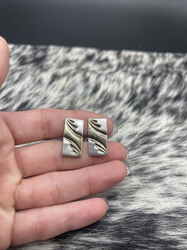 Stunning Silvertone Vintage Cuff Links #Q37