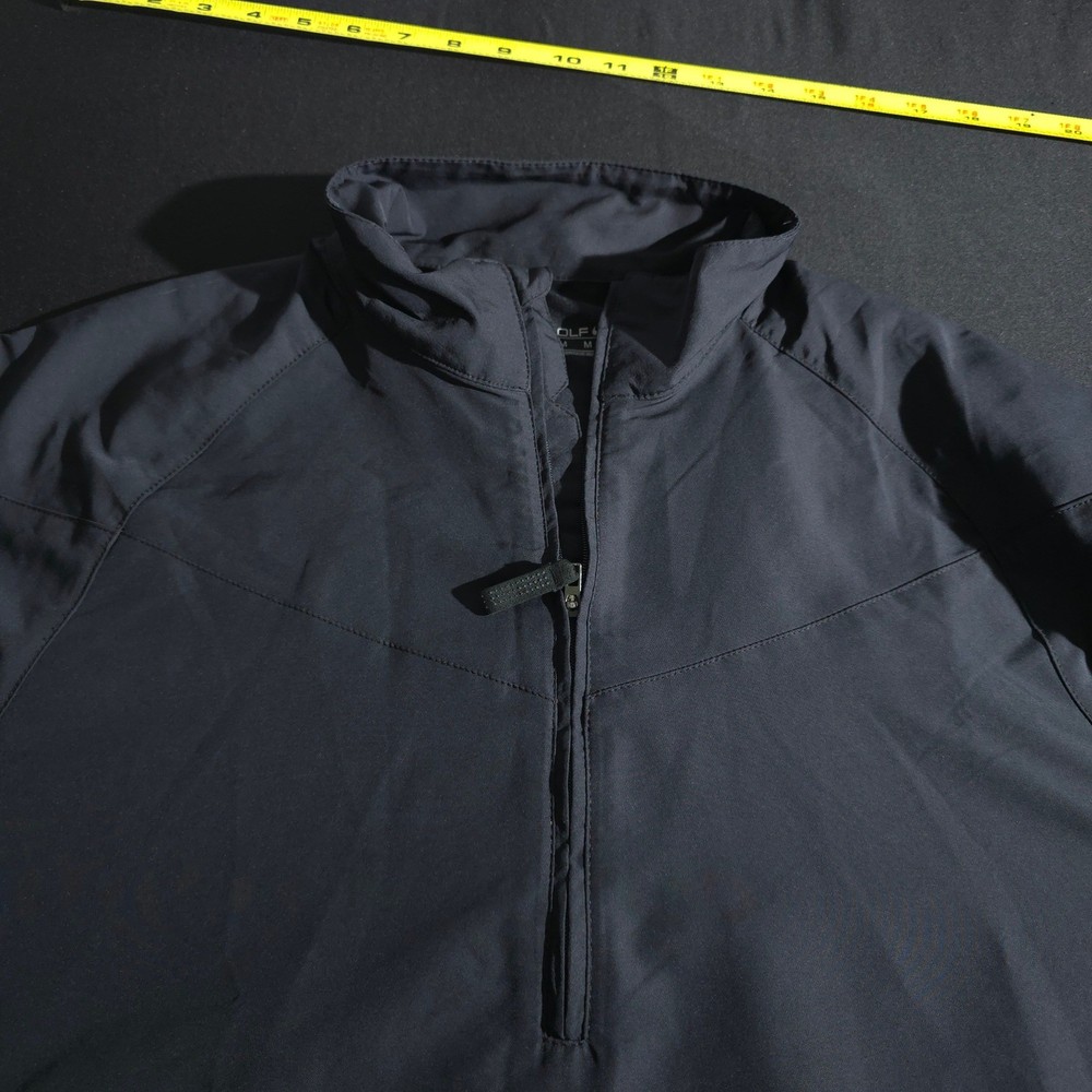 Nike Golf Wind Pullover Jacket Mens Medium Lightweight Black 1/4 Zip Windbreaker