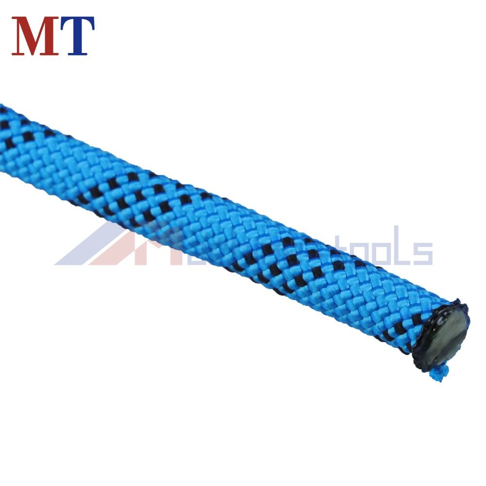 Strong Pulling Rope Braided Polyester Rope 3/8" × 100' 3520Lbs (Blue,Black)