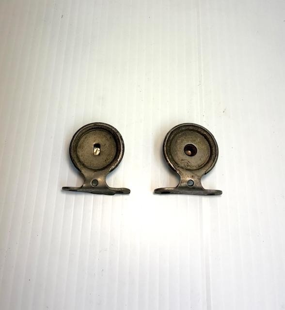 ANTIQUE, CURTAIN ROD ROLLER HOLDER; ONE SET