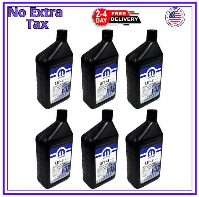 Mopar 68218057AB ATF+4 Automatic Transmission Fluid, 1 Quart 6 Pack