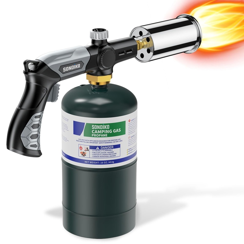 Powerful Adjustable Propane Torch for Cooking, Searing Steak, BBQ & Campfire Sta