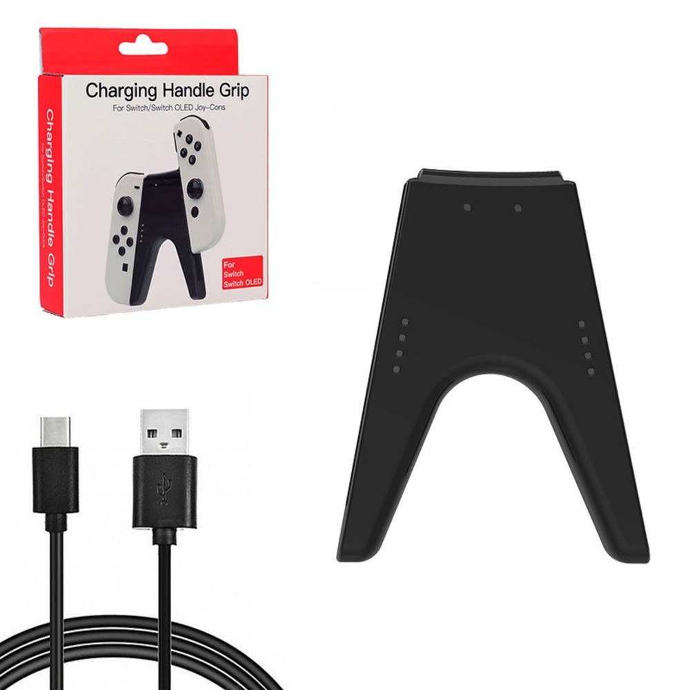 V Shape Charging Grip With Type-C Charging Cable For Switch NS JoyCon Controller