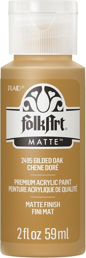 2oz FolkArt Gilded Oak Acrylic Paint – Exceptional Coverage for Every Project