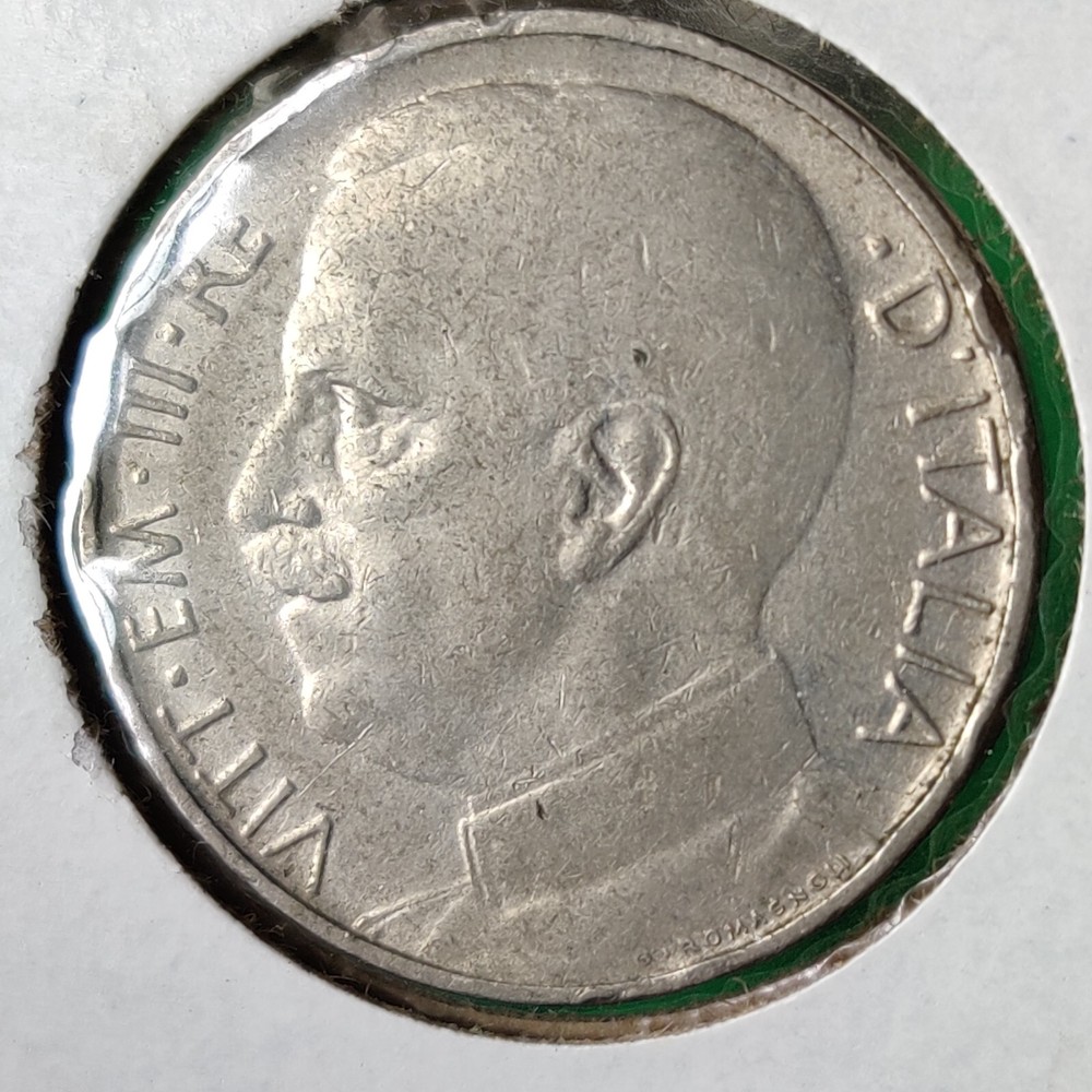 ITALY 50 Centesimi 1919 Plain Edge
