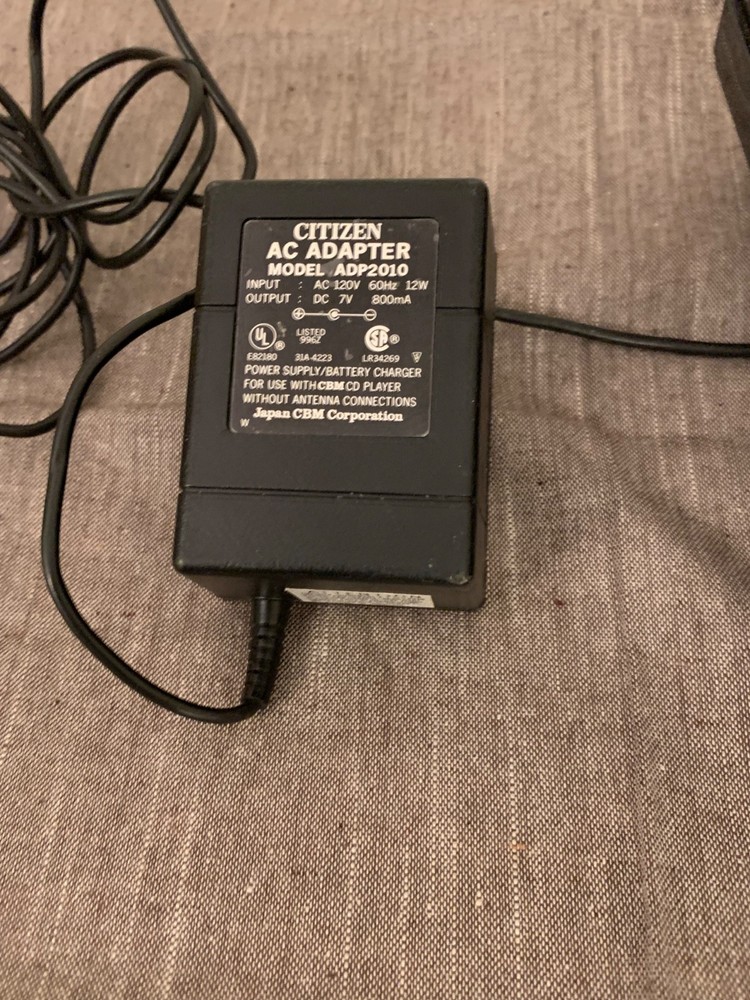 Citizen CBM777 Portable CD Player with AC Adapter AS IS
