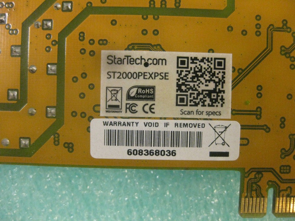 Startech Dual Port PCIE Gigabit Ethernet Network Adapter ST2000PEXPSE