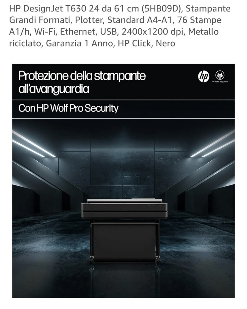 HP HP DESIGNJET T630 PRINTER 61CM 24IN