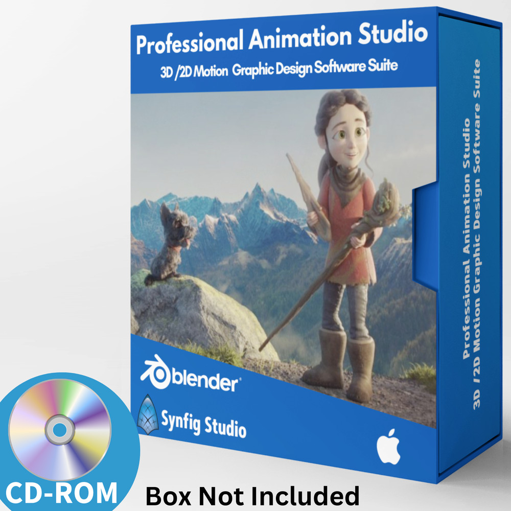 Animation Studio PRO 3D/2D Motion Graphic Design Software Suite for MAC on CD