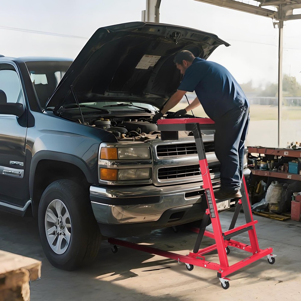 ⭐Automotive Topside Creeper 400LBS Adjustable 48"-66" Foldable Engine Creeper