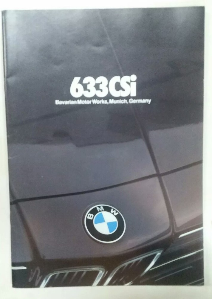 1981 BMW 633CSi English language brochure
