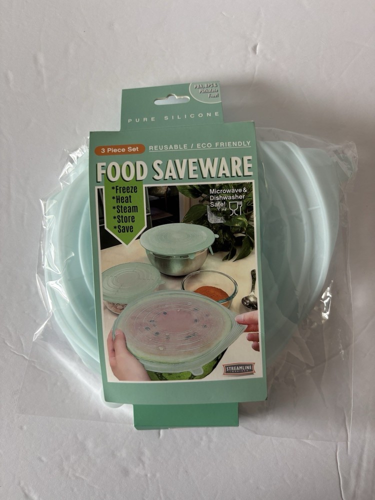 Food Saveware Stretch Silicon Lids Three Pack New