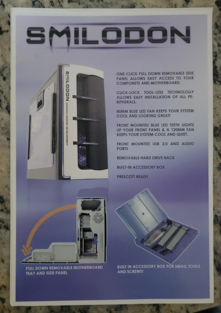 RaidMax Smilodon Gaming Development System ~ Original USER MANUAL & documents