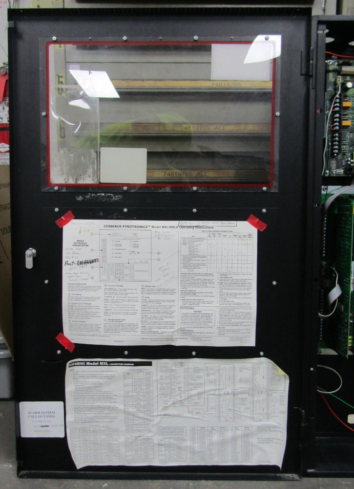 😀 SIEMENS CERBERUS PYROTRONICS FIRE ALARM PANEL W/ KEYS MXL