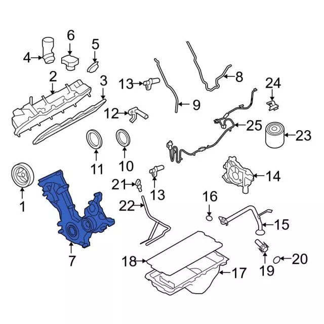 Genuine Ford Engine Timing Cover 5C3Z-6019-AA