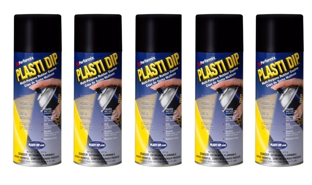 Performix Plasti Dip 11203 Black Rubber Spray 5 PACK
