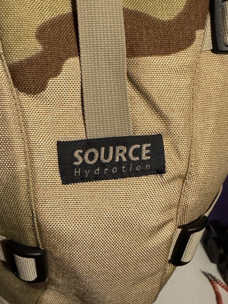 SOURCE HYDRATION TACTICAL MILITARY 3L 100OZ DESERT CAMO SYSTEM PACK W/ BLADDER