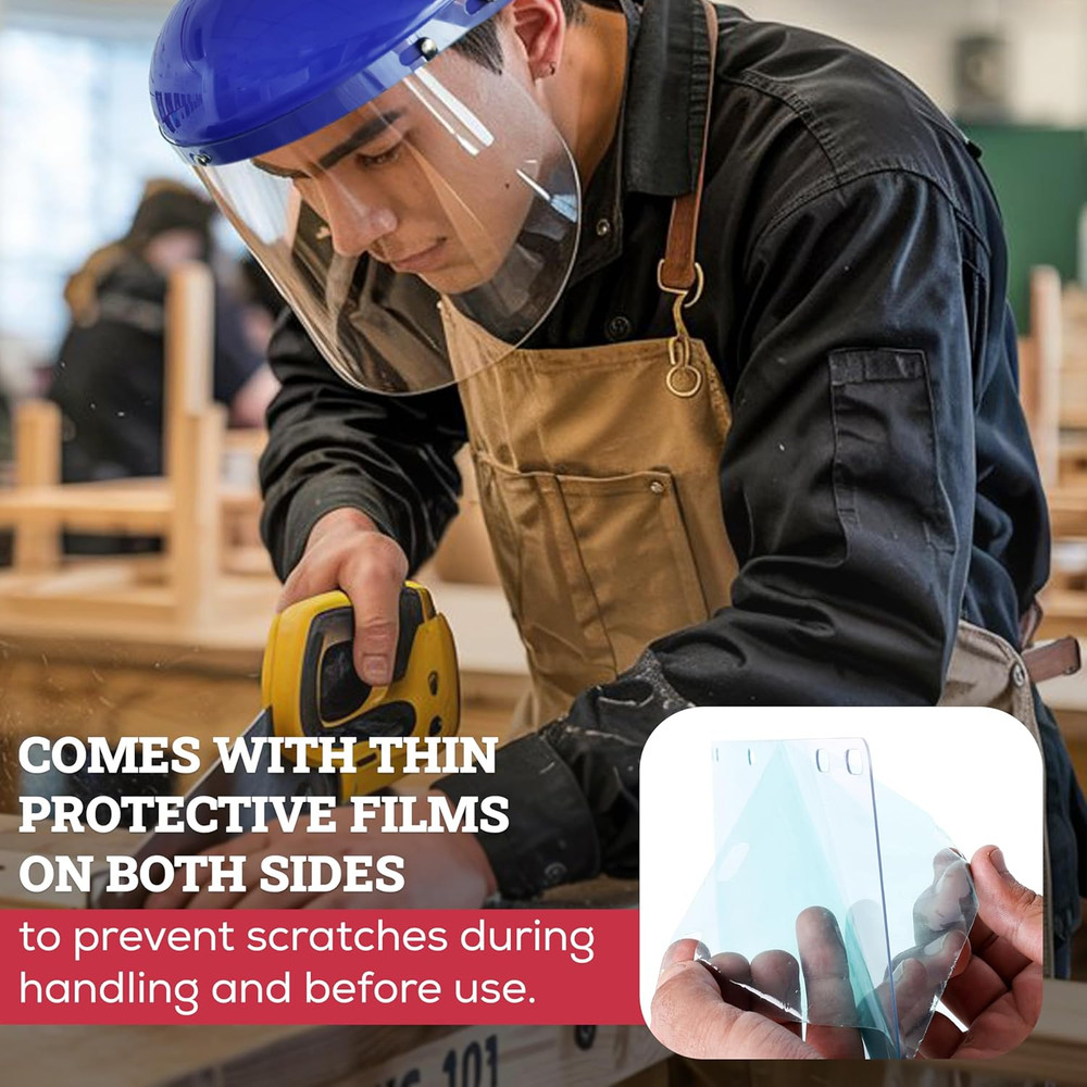 Replacement Face Shields – Clear Polycarbonate Visor, Face Shield Replacements f