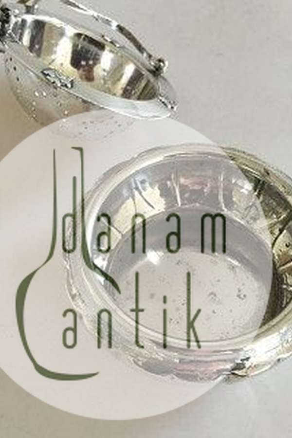 Danish Tea Strainer and holder in Silver