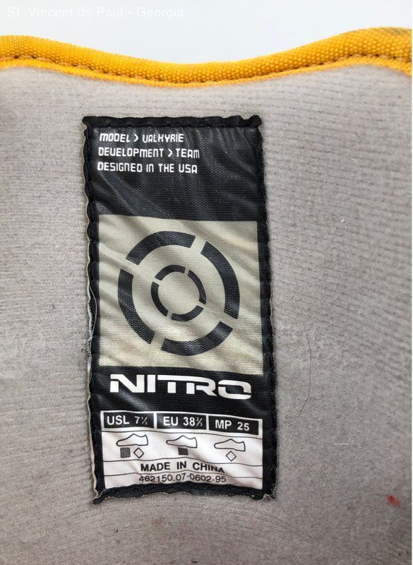 Nitro Valkyrie Development Team Snowboarding Boots Size 7.5