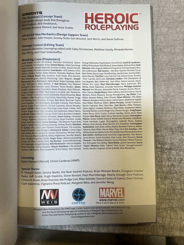 Marvel Heroic Roleplaying Basic Game