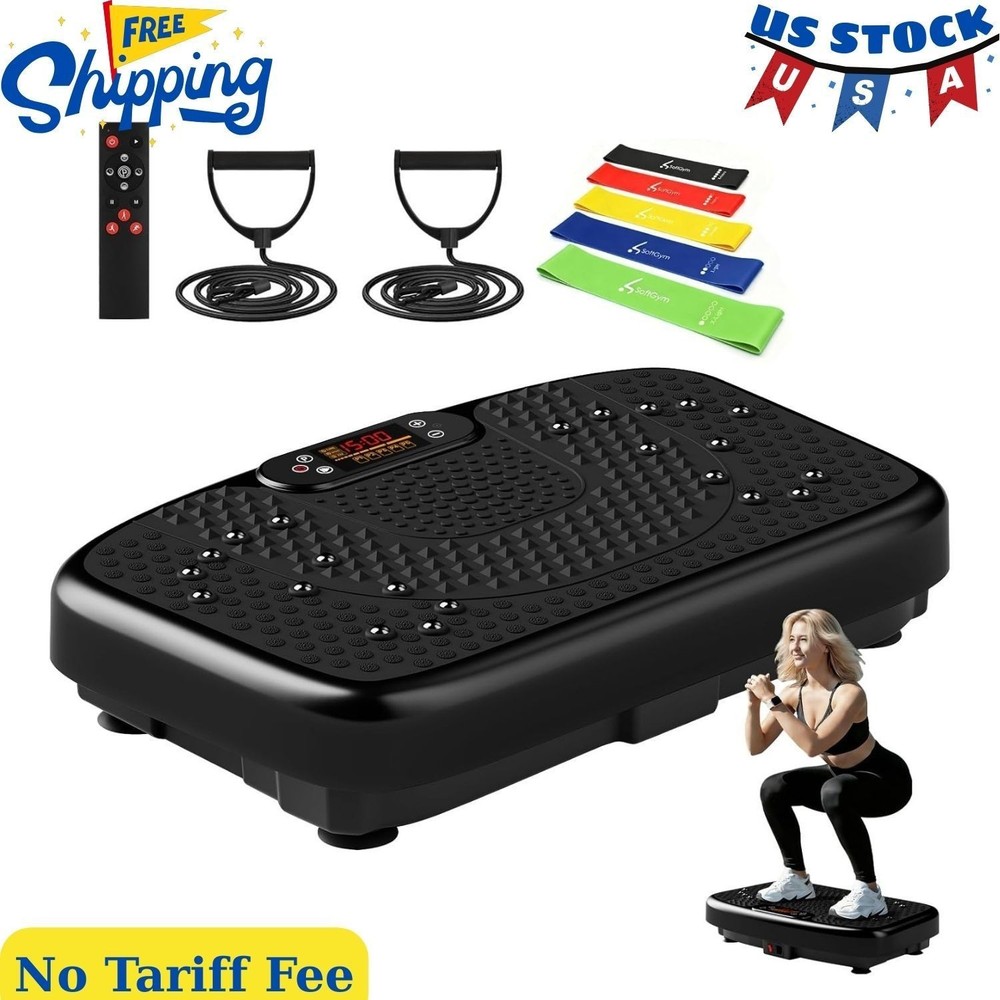 Vibration Plate Exercise Machine, Power Vibrate Stand Shake Board 450 Lbs