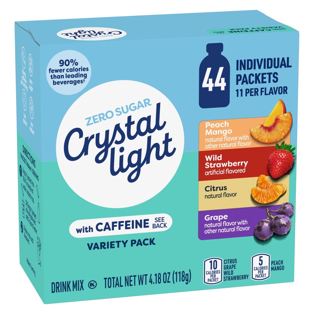 Crystal Light Energizing Variety Pack, 44 ct On-the-Go Packets